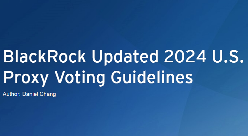 BlackRock Updated 2024 U.S. Proxy Voting Guidelines