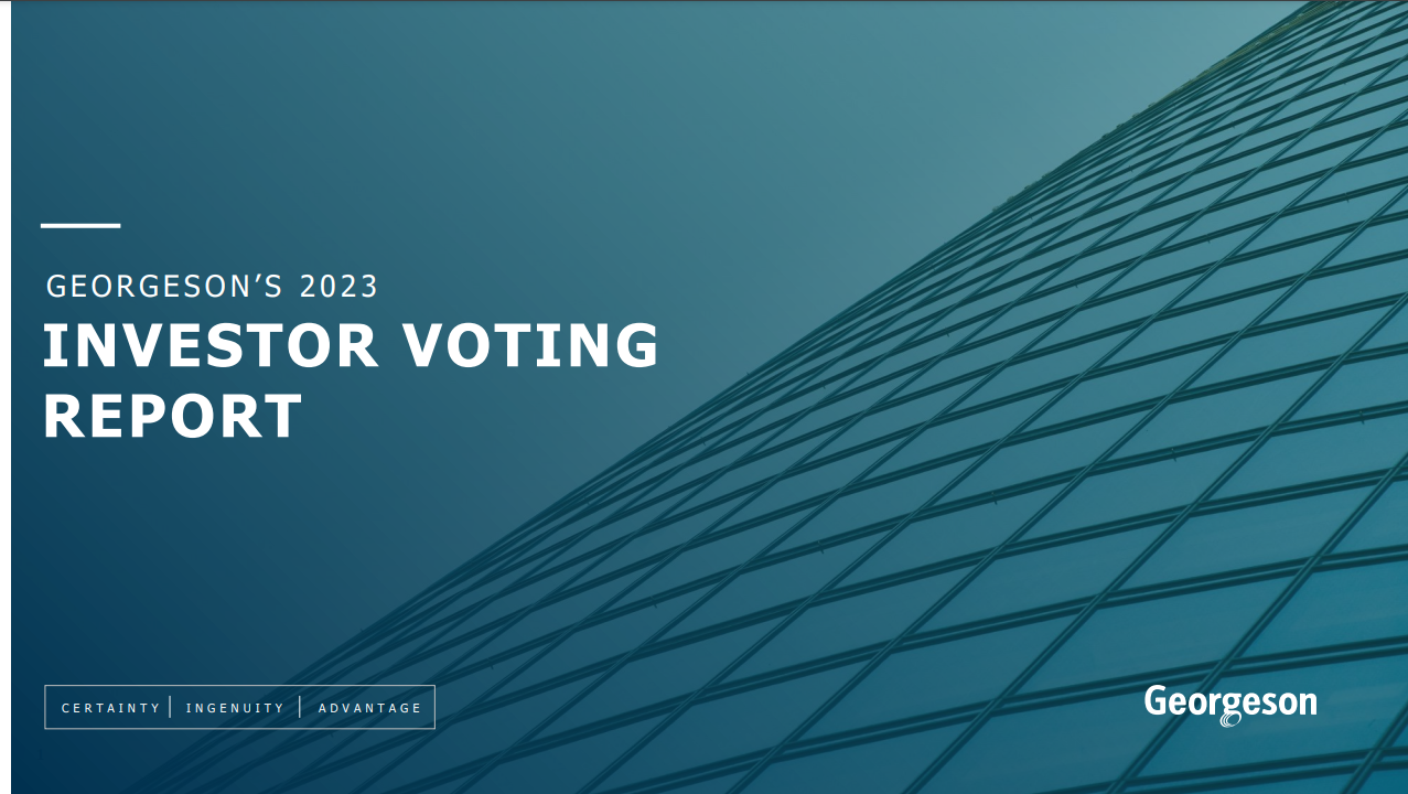 Georgeson's 2023 Investor Voting Report